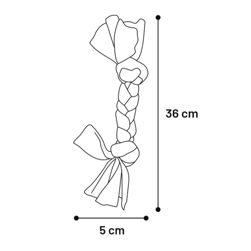 Flamingo igralna vrv iz flisa, rdeče črna - 36 cm (3)