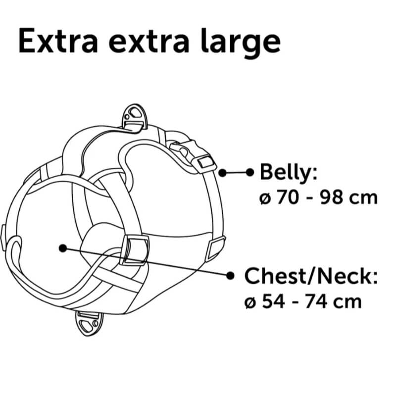Flamingo oprsnica Heron XXL, siva - 54-74 cm / 70-98 cm (4)