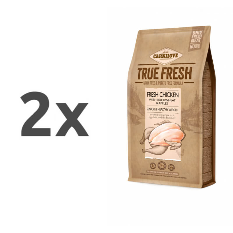 Carnilove Dog Senior & Healthy Weight True Fresh - piščanec - 2 x 11,4 kg