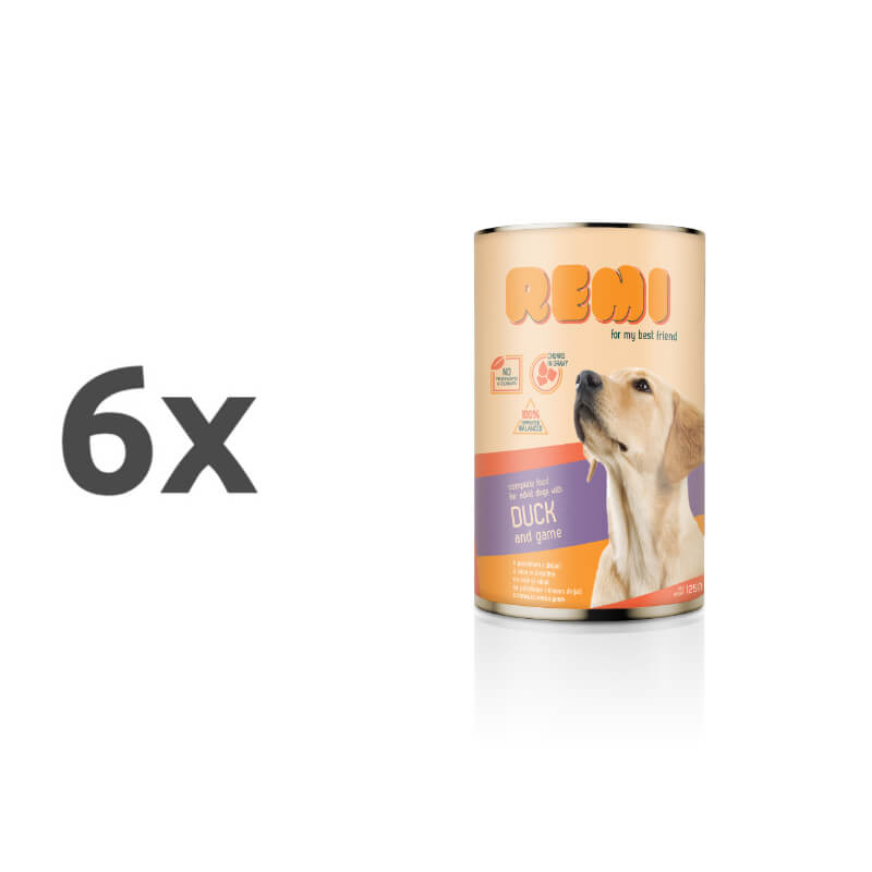 Remi Dog koščki v omaki - raca in divjačina - 6 x 1250 g