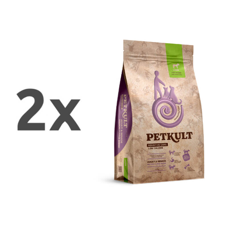 Petkult Sensitive Care Adult Low Calorie, medium & large - jagnjetina - 2 x 12 kg