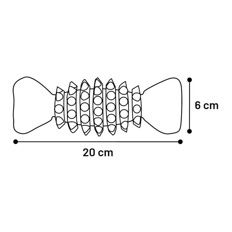 Flamingo Rubba gumijasta kost, rjava - 20 x 6 x 6 cm (3)