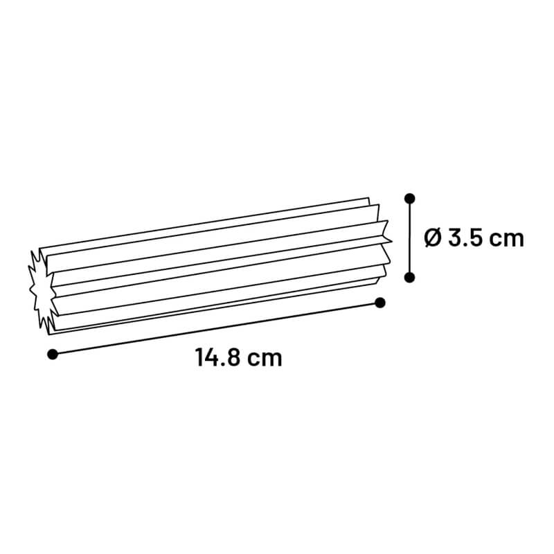 Flamingo Rubba gumijasta dentalna palica, rjava - 14,8 x 3,5 x 3,5 cm (3)