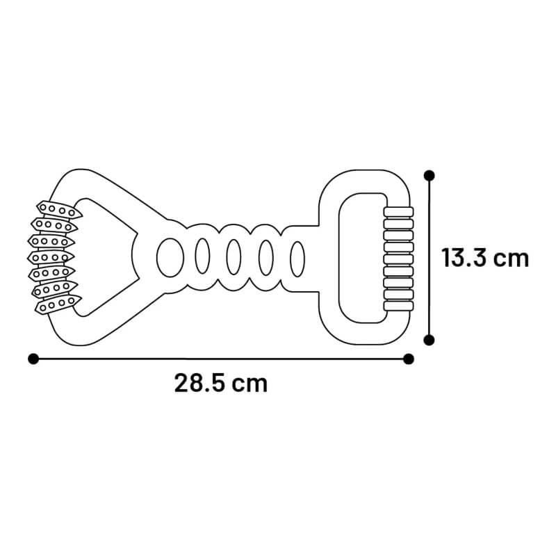Flamingo Rubba vlečna gumijasta igrača, rjava - 28,5 x 13,3 x 3 cm (3)