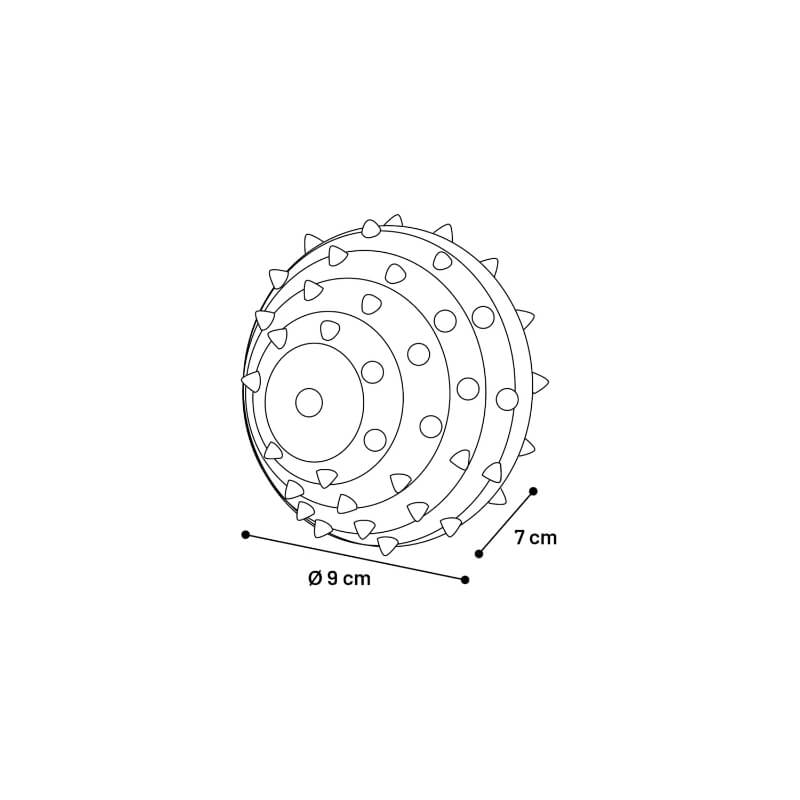 Flamingo Rubba gumijasta žoga, rjava - 9 x 7 cm (3)