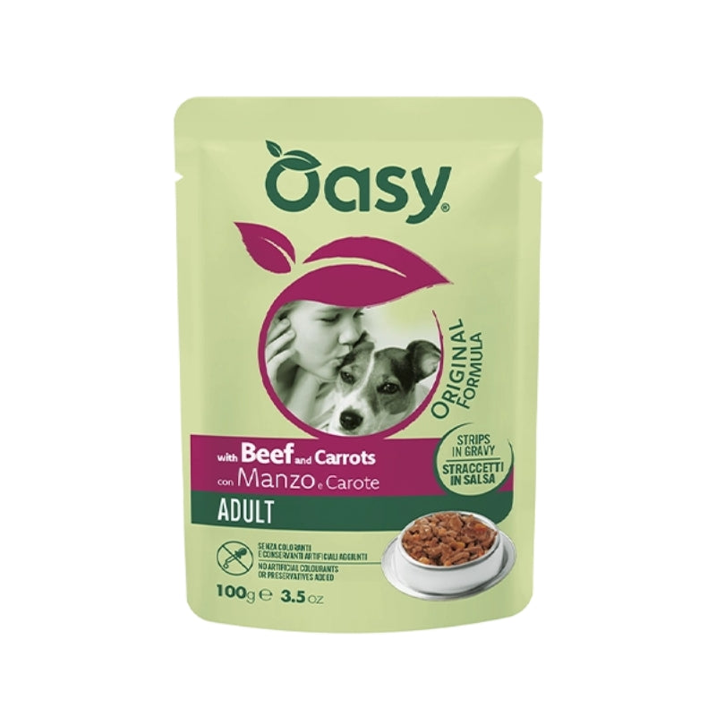 Oasy Strips in Gravy Adult koščki v omaki - govedina in korenje - 100 g - 100 g
