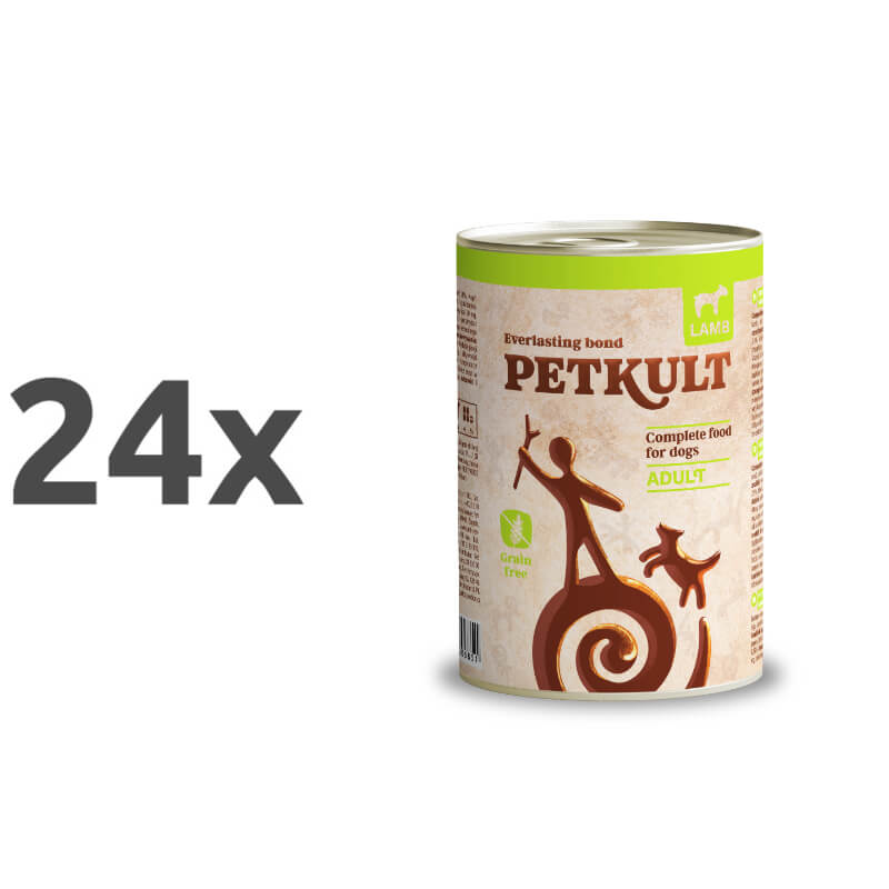Petkult Dog Adult - jagnjetina - 24 x 400 g