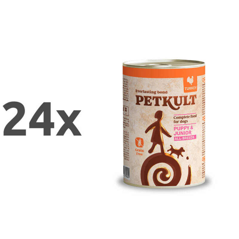 Petkult Dog Puppy&Junior - puran - 24 x 400 g