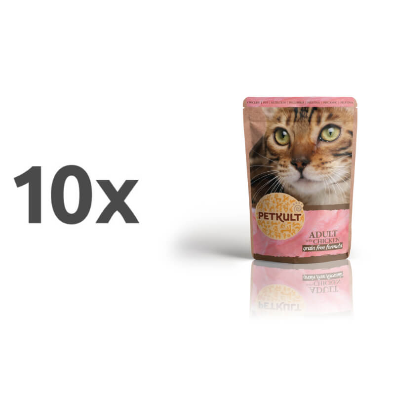 Petkult Cat Adult - piščanec - 100 g - 10 x 100 g