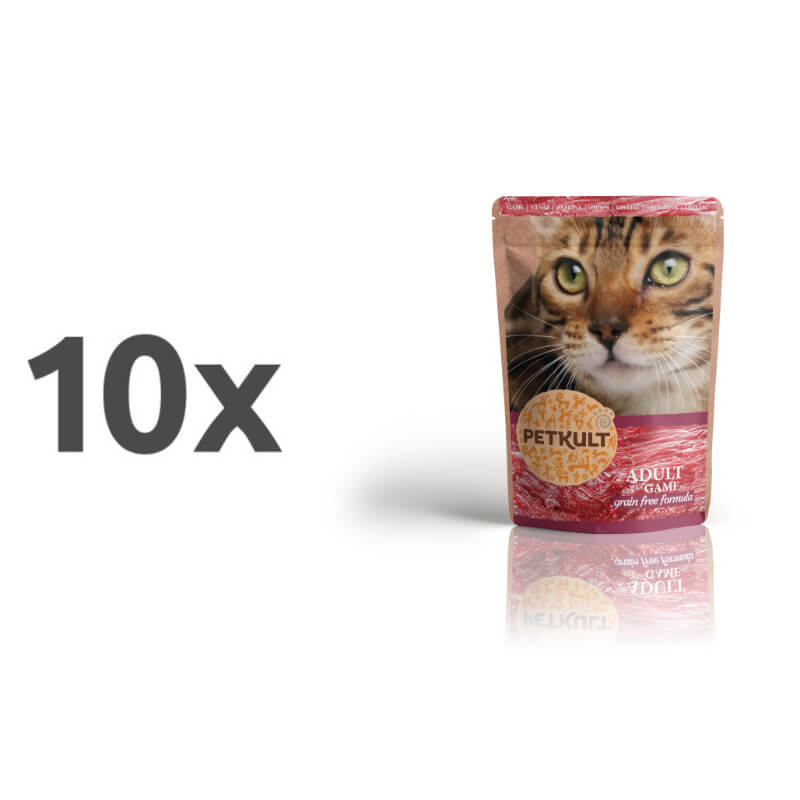 Petkult Cat Adult - divjačina - 100 g - 10 x 100 g
