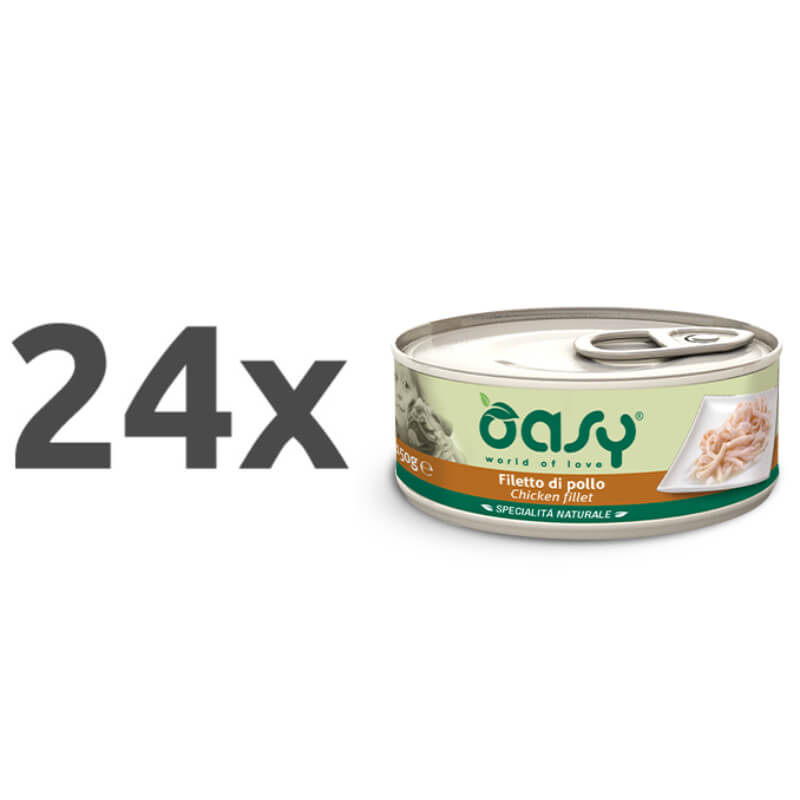 Oasy Natural Range Adult koščki v želeju - piščanec - 150 g - 24 x 150 g