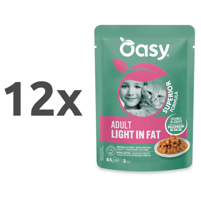 Oasy Chunks in Gravy Light in fat Adult piščanec v omaki, vrečka - 85 g - 12 x 85 g
