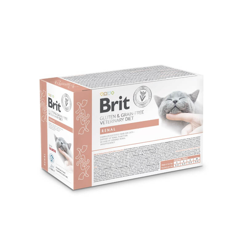 Brit GGF veterinarska dieta za mačke Renal, vrečka - losos - 85 g - 12 x 85 g