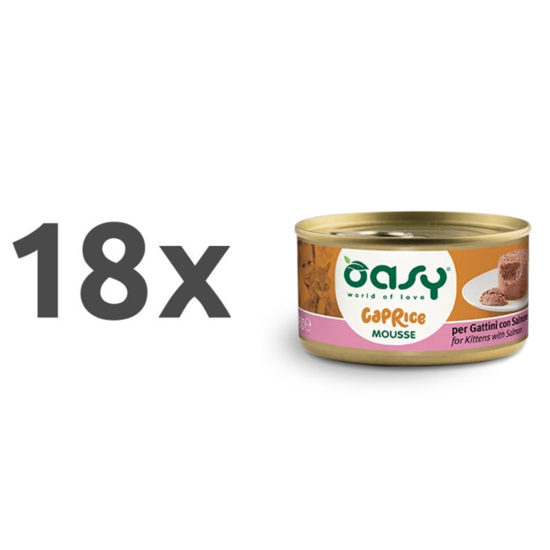 Oasy Caprice Mousse Kitten losos, mousse v konzervi - 85 g - 18 x 85 g