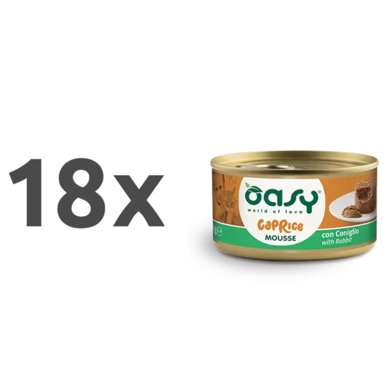 Oasy Caprice Mousse Adult zajec, mousse v konzervi - 85g - 18 x 85 g