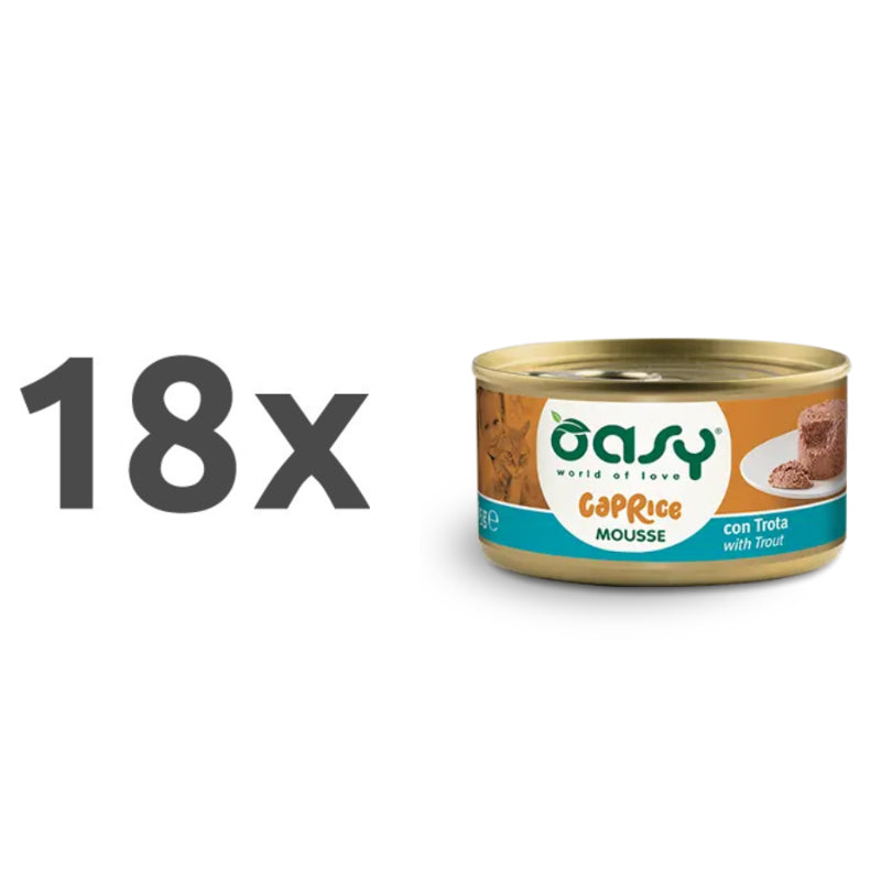 Oasy Caprice Mousse Adult postrv, mousse v konzervi - 85g - 18 x 85 g