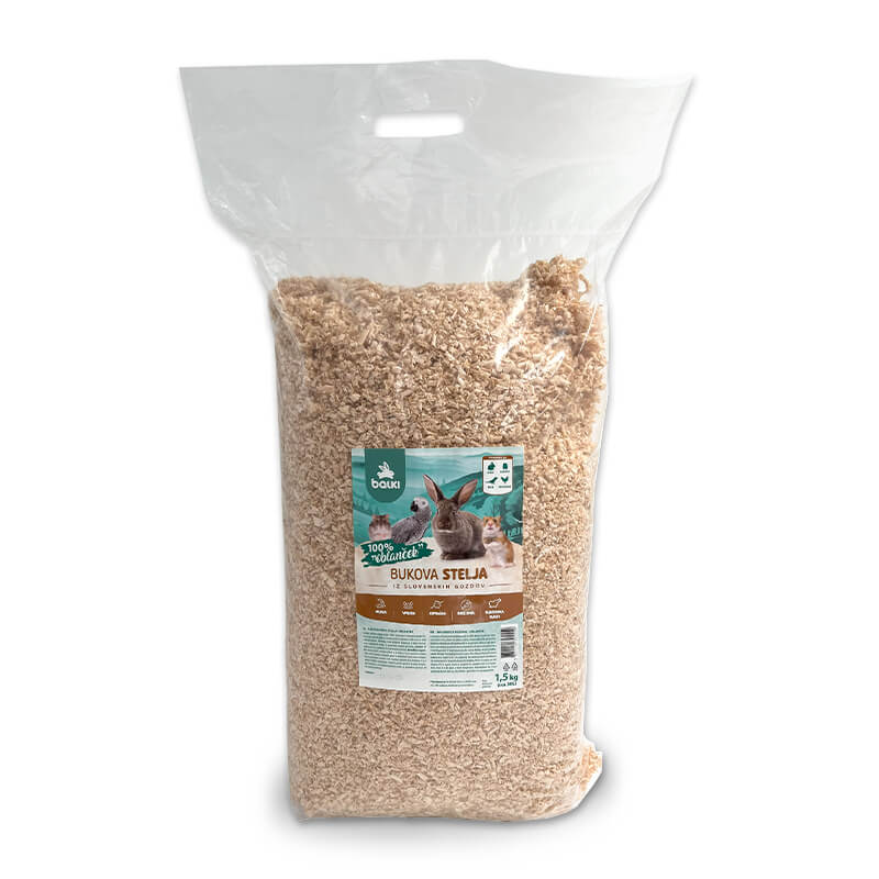 Balki bukova stelja Oblanček za male živali - 1,5 kg