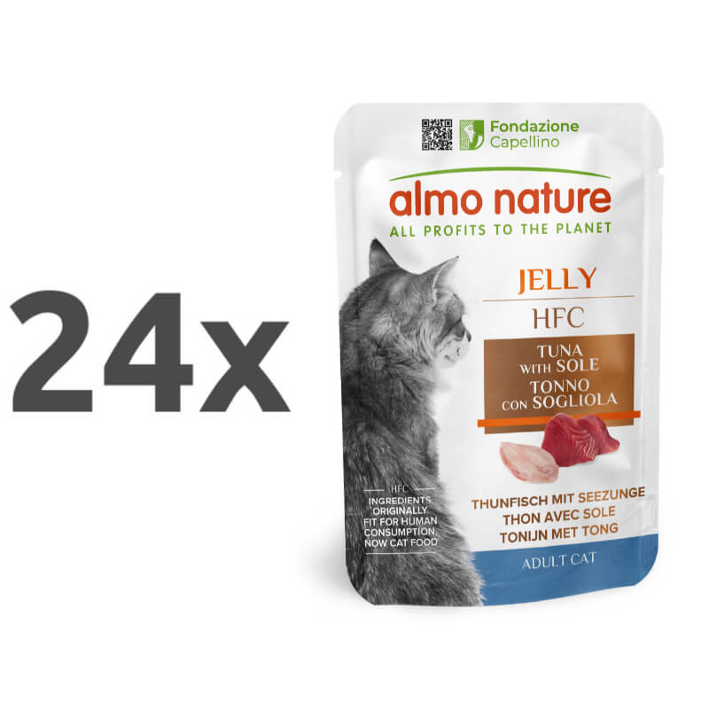 Almo Nature HFC Jelly vrečka - tuna in list - 55 g - 24 x 55 g