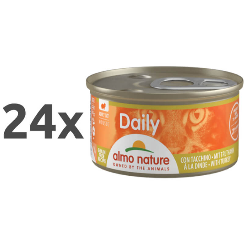 Almo Nature Daily Mousse konzerva - puran - 85 g - 24 x 85 g