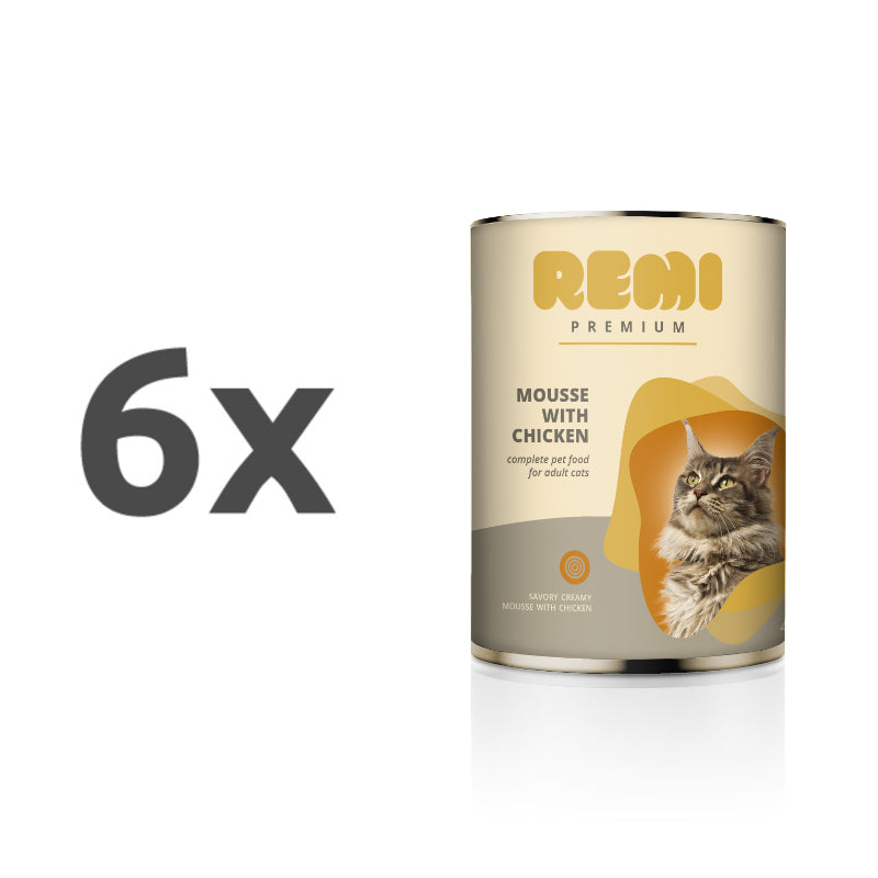 Remi Premium Cat nežna pašteta, konzerva - piščanec - 400 g - 6 x 400 g