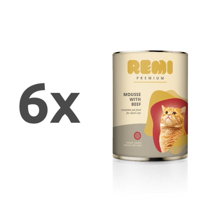 Remi Premium Cat nežna pašteta, konzerva - govedina - 400 g - 6 x 400 g