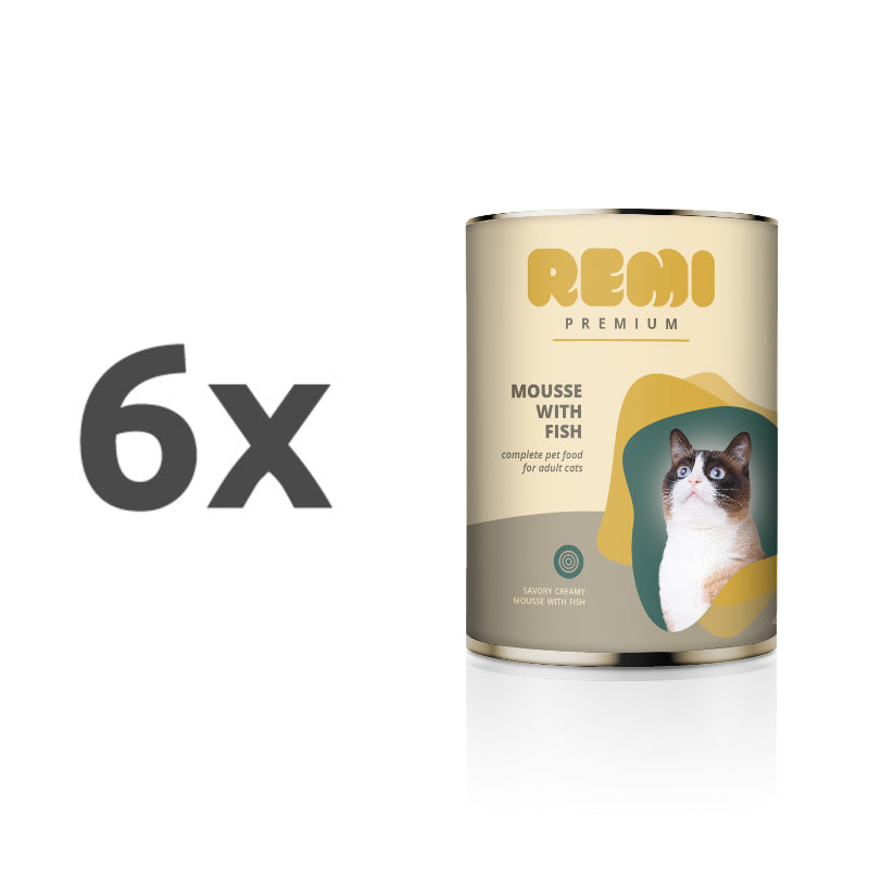 Remi Premium Cat nežna pašteta, konzerva - ribe - 400 g - 6 x 400 g