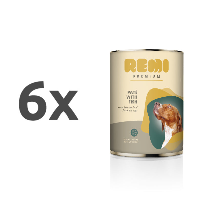 Remi Premium Dog pašteta, konzerva - ribe - 400 g - 6 x 400 g