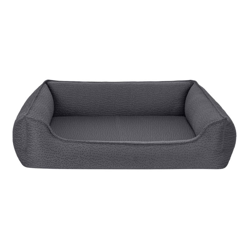 Pet Comfort oglato ležišče Bravo z ortopedsko peno, različne velikosti - sivo - 105 x 80 cm
