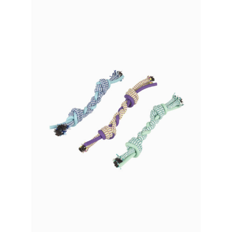 Pawise Play-N-Tug igralna vrv z gumo, različne barve - 30 cm