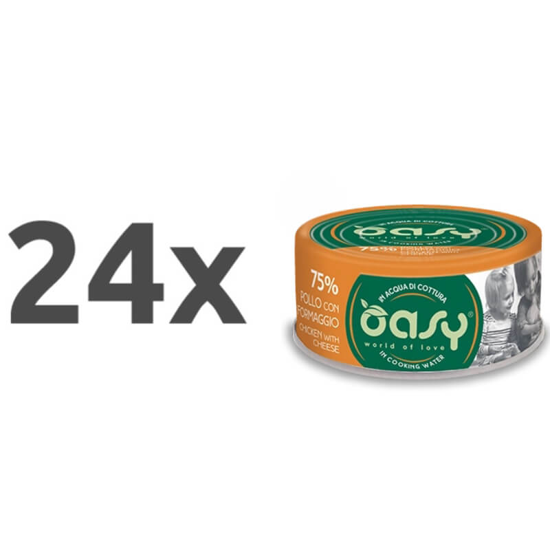 Oasy More Love Adult piščanec in sir v juhi, konzerva - 70 g - 24 x 70 g