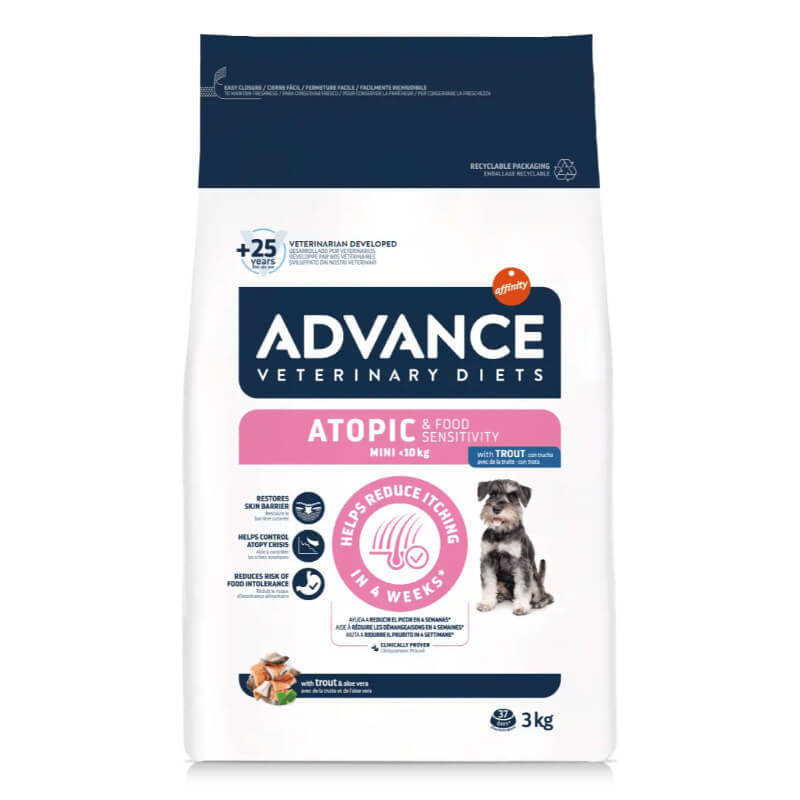 Advance veterinarska dieta za pse Atopic Mini - postrv - 3 kg