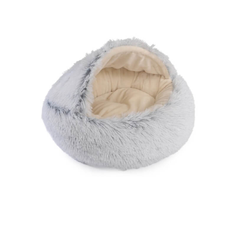 Camon okroglo pokrito ležišče Donut, sivo - 50 cm