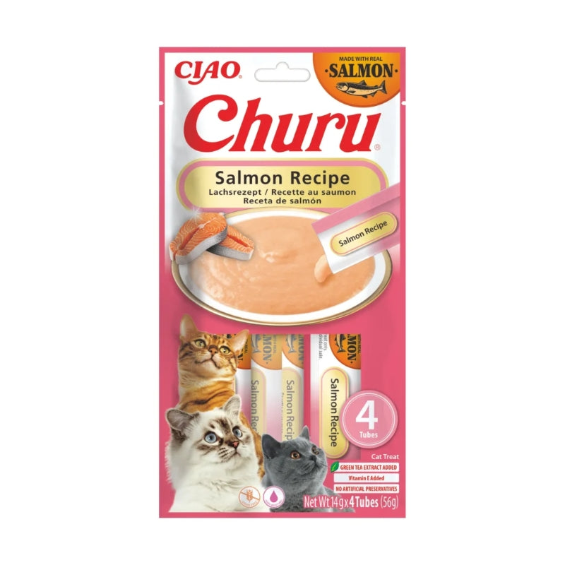 Inaba Cat Churu Purée, losos - 4 x 14 g