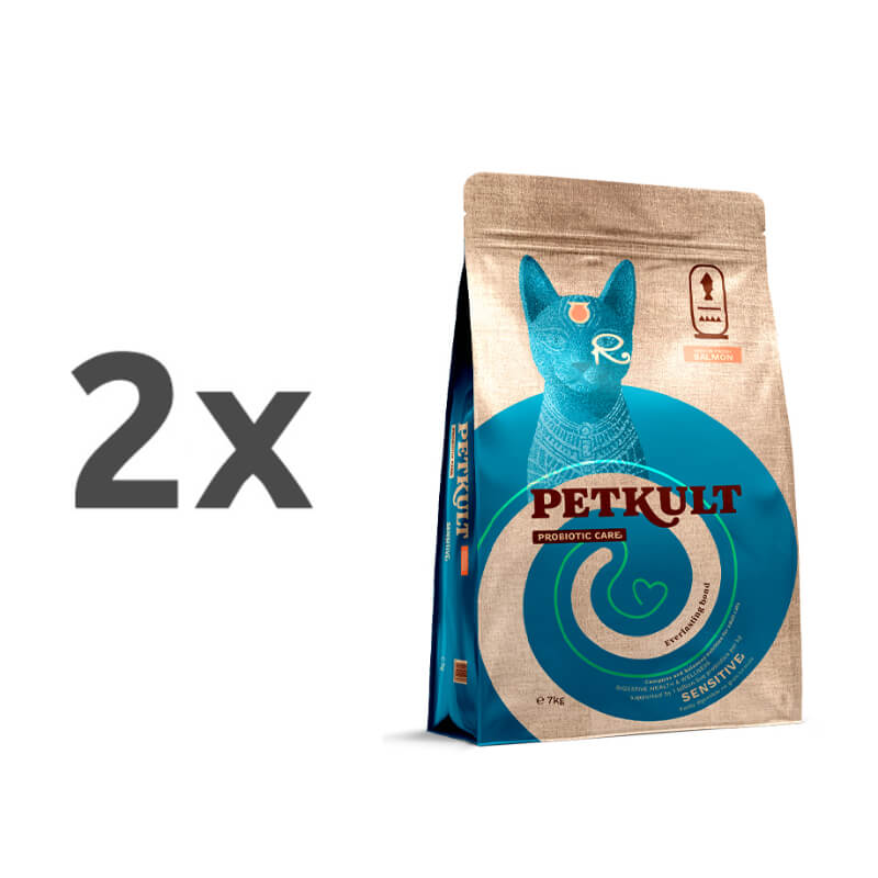 Petkult Probiotic Care Adult Sensitive - losos - 2 x 7 kg