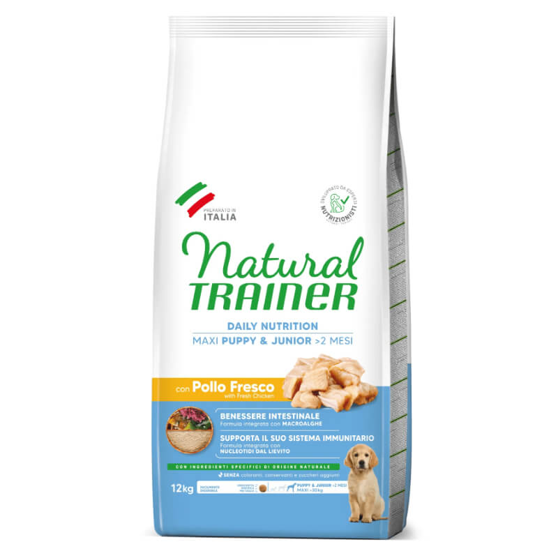 Natural Trainer Daily Nutrition Puppy&Junior Maxi - sveži piščanec - 12 kg