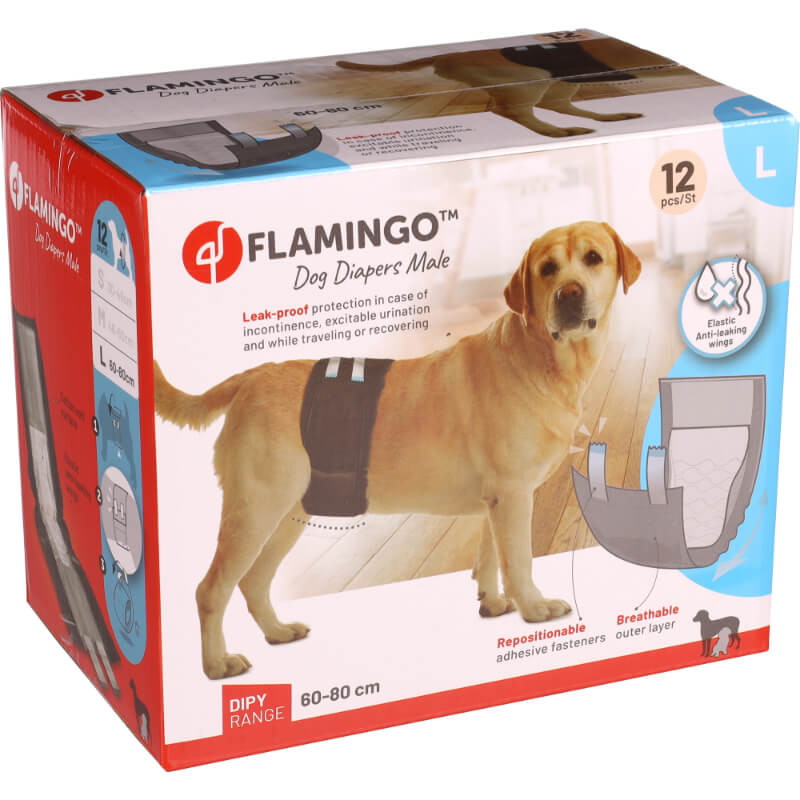 Flamingo plenice za samce, za enkratno uporabo (12 kos) - črne - L