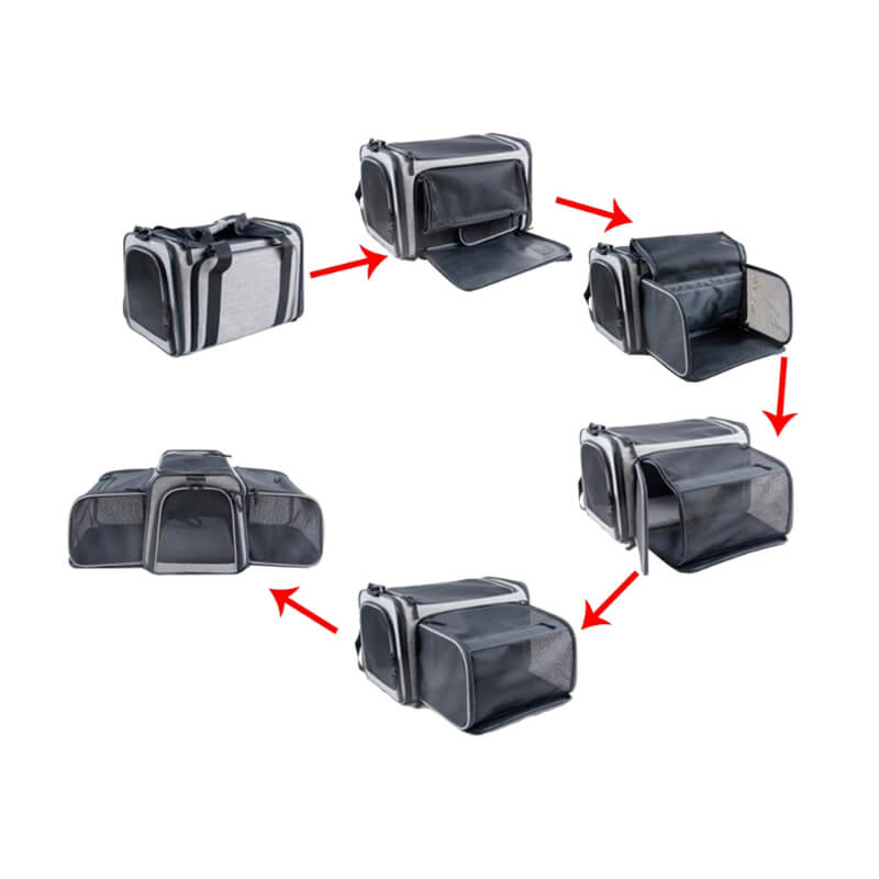 Nobby prenosna torba za ljubljenčka Extend, siva - 45 x 28 x 28 cm (3)