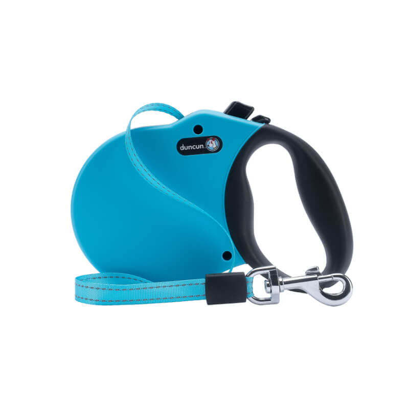 Duncun avtomatski povodec Adventure s trakom, moder - različne velikosti - L