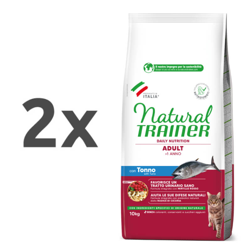 Natural Trainer Cat Adult, tuna - različna pakiranja - 2 x 10 kg