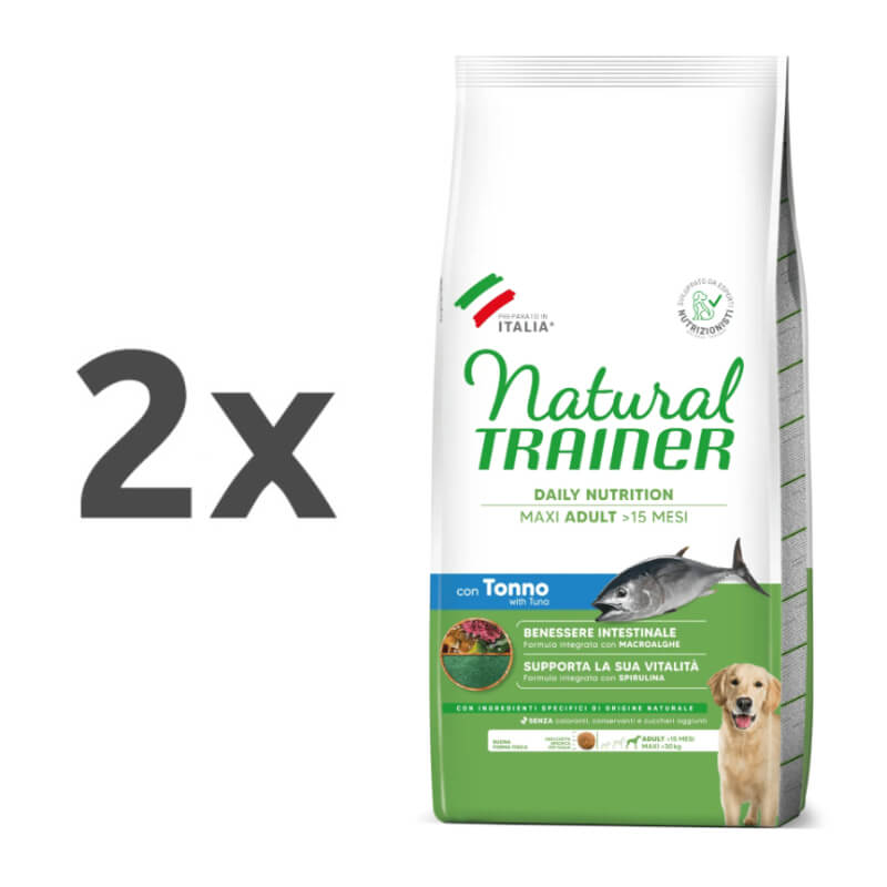 Natural Trainer Daily Nutrition Adult Maxi - tuna - 2 x 12 kg