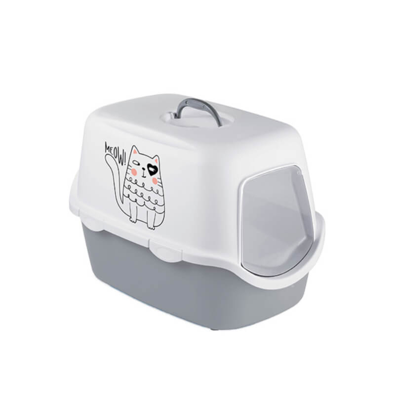 Stefanplast Cathy Griffe mačje stranišče, sivo - 56 x 40 x 40 cm