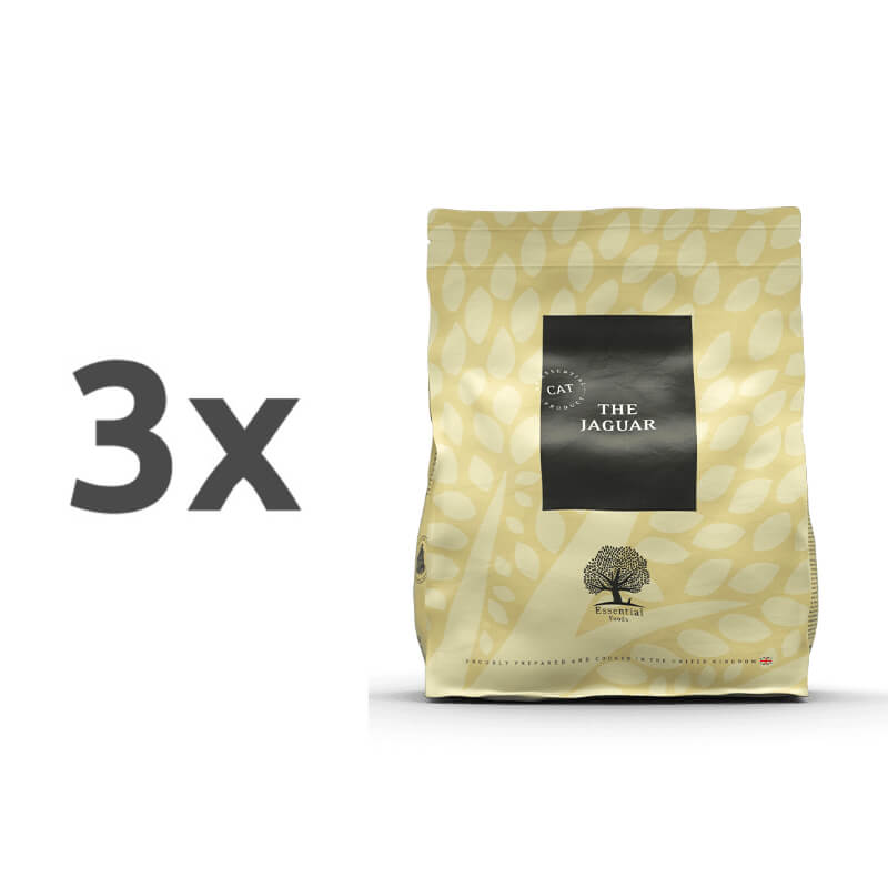 Essential Foods Cat The Jaguar Adult - piščanec, raca in ribe - 3 x 3 kg