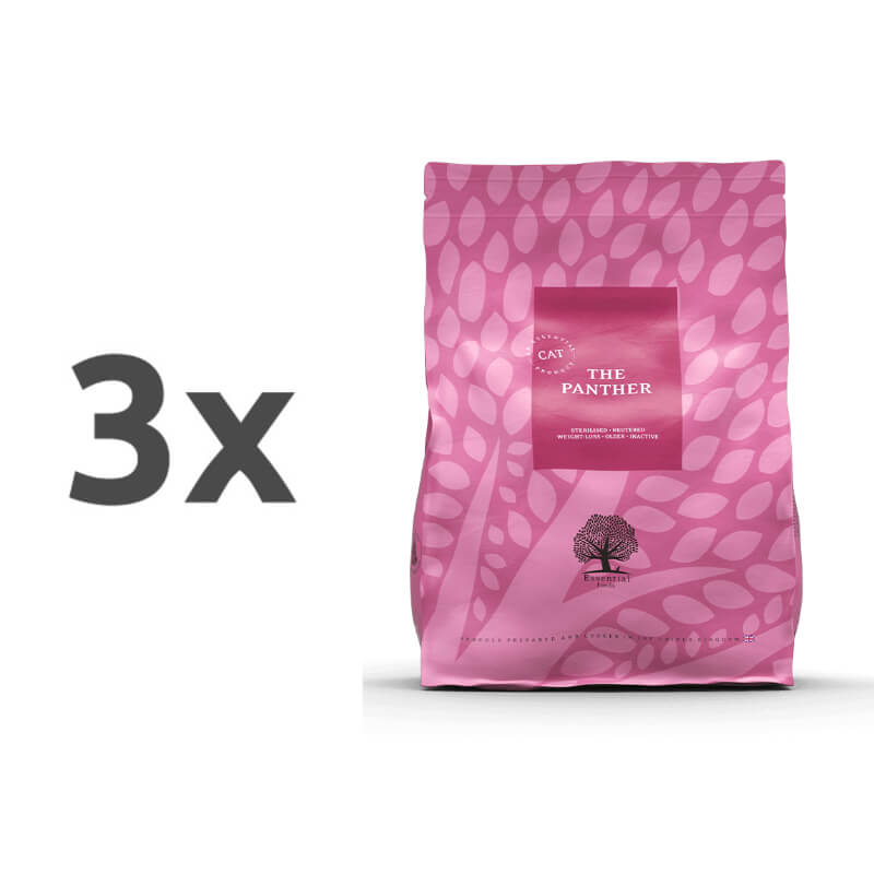 Essential Foods Cat The Panther Adult Sterilised - ribe - 3 x 3 kg