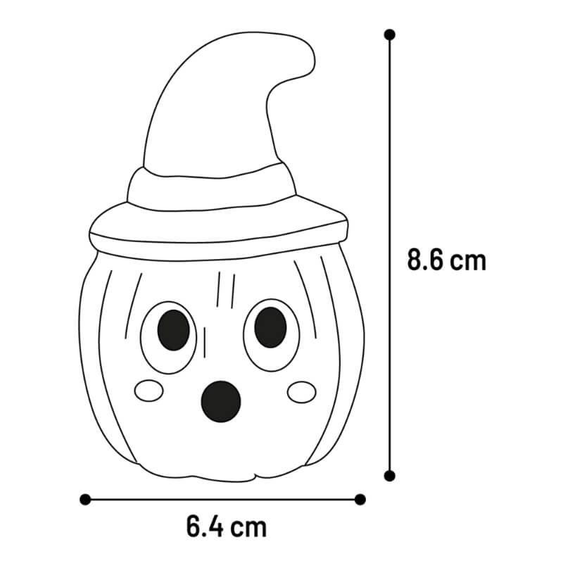 Flamingo strašljiva buča Fixi iz lateksa, razl. motiv - 5,9 x 5 x 9,2 cm