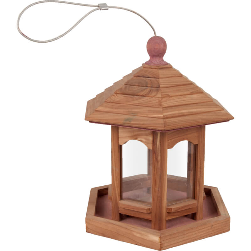 Flamingo lesena viseča ptičja krmilnica Tica - 20,5 x 17,5 x 23 cm