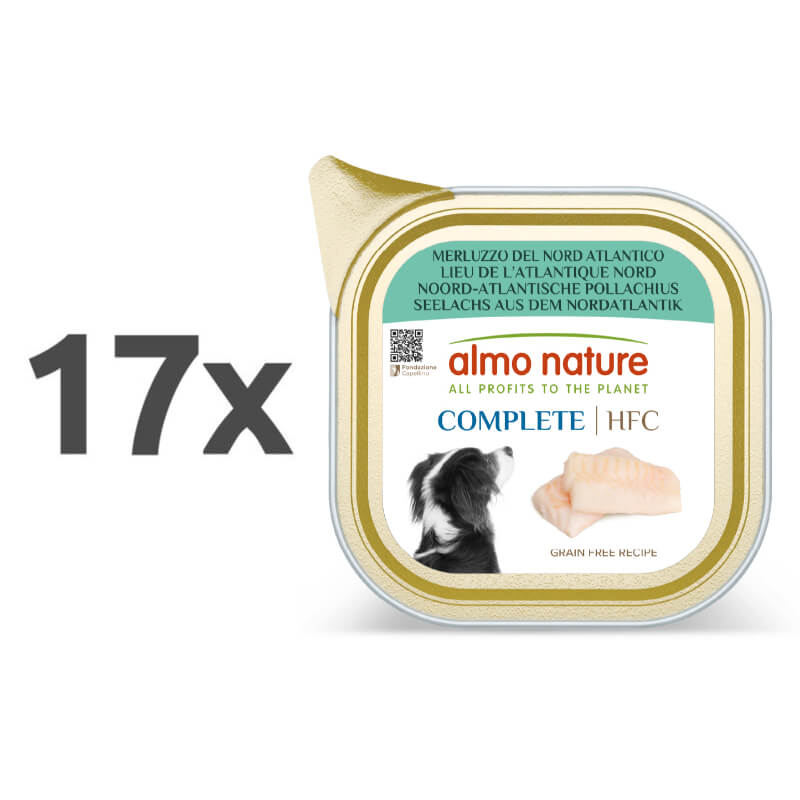 Almo Nature HFC Complete pašteta, alu posodica - aljaški polak - 85 g - 17 x 85 g