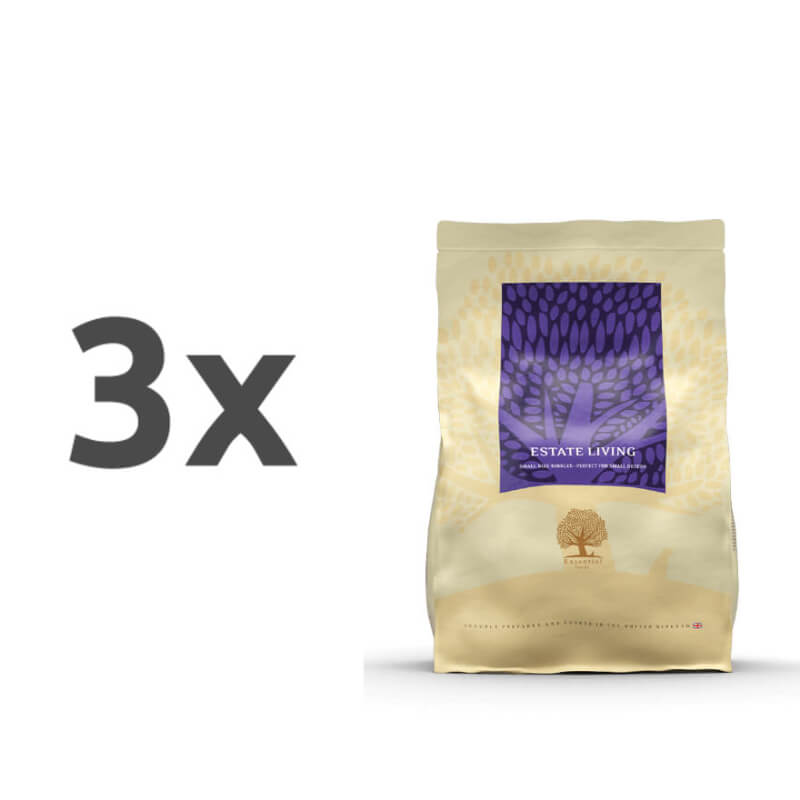 Essential Foods Dog Estate Adult - jagnjetina , divjačina in piščanec - mini ali large - 3 x 2,5 kg