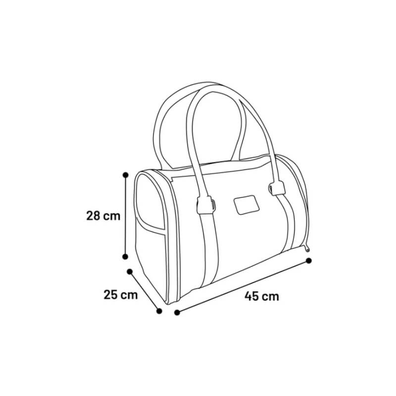 Flamingo prenosna torba za pse Sitka, siva - 45 x 25 x 28 cm