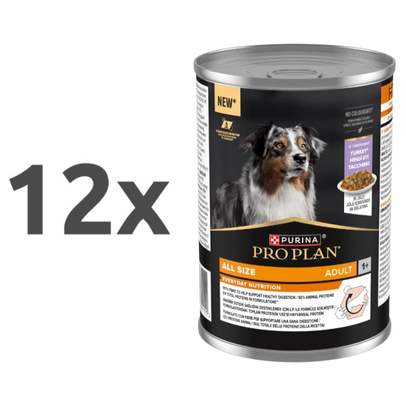 Purina Pro Plan Dog Adult Everyday Nutrition, konzerva - puran - 400 g - 12 x 400 g