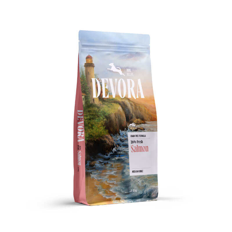 Devora Dog All Size Adult mono briketi - losos - 12 kg